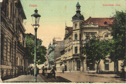 T2/T3 1914 Eszék, Essegg, Osijek; Kapucinska Ulica / Kapucinus Utca, Szálloda / Street View, Hotel (EK) - Unclassified