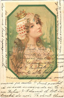 T2/T3 1903 Lady Art Postcard. Buchsteiner és Fia Műintézete Litho (EK) - Unclassified