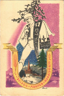 ** T2 Boldog Magyar Karácsonyt! / Hungarian Irredenta Christmas Art Postcard S: Bozó - Zonder Classificatie