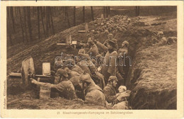 T2/T3 1916 Maschinengewehr-Kompagnie Im Schützengraben / WWI German Military, Soldiers With Machine Guns In The Trenches - Zonder Classificatie