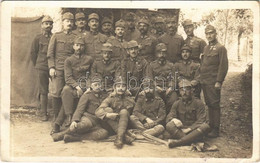 T2/T3 1918 Osztrák-magyar Katonák Csoportképe / WWI Austro-Hungarian K.u.K. Military, Group Of Soldiers. Photo + "K.u.K. - Zonder Classificatie