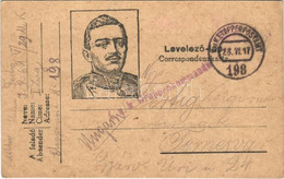 T2/T3 1917 Első Világháborús Tábori Postai Levelezőlap IV. Károly Király Arcképével / WWI Austro-Hungarian K.u.K. Milita - Zonder Classificatie