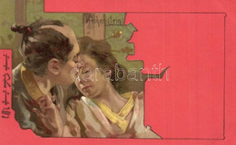 ** T1 Iris / Japanese Geisha, Opera. German Art Nouveau Postcard. Officine G. Ricordi & C. 026. Litho S: Adolfo Hohenste - Non Classificati