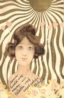 T2 1901 Art Nouveau Lady. Unsigned Raphael Kirchner Litho - Non Classificati