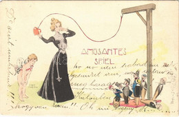 * T4 1901 Amusantes Spiel / Lady Art Postcard, Cupid. Amor & Co. Ser. AB. 5. S: Hans Starcke (EM) - Non Classificati