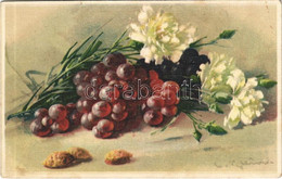 ** T2/T3 Still Life Art Postcard With Grapes. G.O.M. 925. S: C. Klein (fl) - Non Classificati