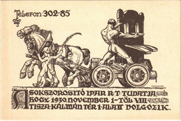 ** T2/T3 A Sokszorosító Ipar R.T. Tudatja, Hogy 1930. November 1-től A Tisza Kálmán Tér 1. Alatt Dolgozik / Hungarian Pr - Zonder Classificatie