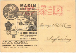 T2 1934 Maxim Petrol-gázlámpa A Falu Barátja. Ardó József Főző-, Fűtő- és Világítási Szaküzlet Reklámja. Budapest VI. Vi - Zonder Classificatie