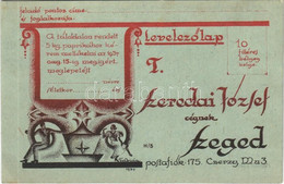 * T2/T3 Szeredai József Szegedi Paprika Export Telep Reklámlapja / Hungarian Pepper Export Advertising Card S: Fábián (E - Zonder Classificatie