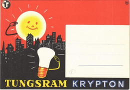 ** T1/T2 Tungsram Krypton Izzó Reklámlapja / Hungarian Light Bulb Advertisement Postcard S: Macskássy - Zonder Classificatie