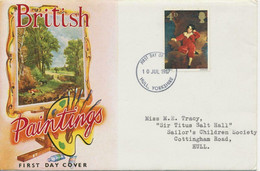 GB 1967 British Paintings 4d Master Lambton (Sir Thomas Lawrence) On Very Fine FDC With Small FDI HULL YORKSHIRE (SG 748 - 1952-1971 Pre-Decimal Issues