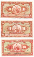 Peru 1963-1968. 10S (3xklf) T:II-,III Peru 1963-1968. 10 Soles De Oro (3xdiff) C:VF,F Krause#84 - Zonder Classificatie