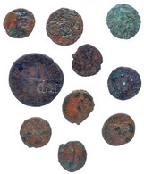 Római Birodalom 10db-os Kopott és/vagy Tisztítatlan III-IV. Századi érmetétel T:3 Roman Empire 10pcs Worn And/or Unclean - Unclassified