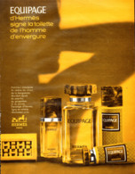 PUB PARFUM   ( EQUIPAGE ) De "  D'HERMES  "  1973 ( 1 ) - Ohne Zuordnung