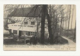 REF3771/ CP-PK Schaerbeek Au Vieux Château Vert Estaminet Animée Cheval Vue Ds La Vallée Josaphat - Schaerbeek - Schaarbeek