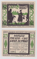 25 Pfennig Banknote Detmold Theater Café 1.10.1921 (138386) - Zonder Classificatie