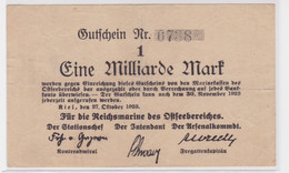1 Mrd. Mark Banknote Notgeld Reichsmarine Des Ostseebereichs Kiel 1923 (136724) - Sin Clasificación
