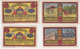 50 & 75 Pfennig Banknoten Notgeld Hamburg Postkartenzentrale 1921 (116119) - Zonder Classificatie