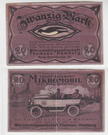 20 Mark Notgeld Micromobilgesellschaft Thomsen Hamburg Ohne Jahr Um 1922(115905) - Zonder Classificatie