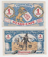 1 Mark Notgeld Gutschein Hamburg Stadt Café Broihan 1921 (115846) - Ohne Zuordnung