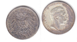 5 Mark Silbermünze Preussen Wilhelm II 1891 A Jäger 104  (111382) - 2, 3 & 5 Mark Silber
