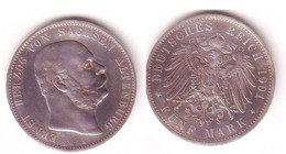5 Mark Silber Münze Sachsen Altenburg Herzog Ernst 1901 F.vz/vz (105732) - 2, 3 & 5 Mark Argent