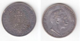 5 Mark Silber Münze Preussen Wilhelm II 1888 A F.vz (118355) - 2, 3 & 5 Mark Zilver