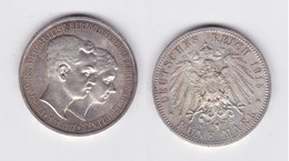 5 Mark Silber Münze Braunschweig Hochzeit 1915 A (118125) - 2, 3 & 5 Mark Silber