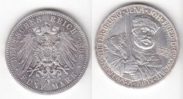 5 Mark Silbermünze Sachsen Weimar Eisenach Uni Jena 1908 Jäger 161  (110685) - 2, 3 & 5 Mark Silber