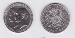 5 Mark Silbermünze Mecklenburg-Schwerin 1904 Hochzeit Jäger 87 Stgl. (135376) - 2, 3 & 5 Mark Plata