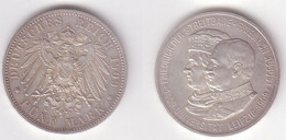 5 Mark Silber Münze Sachsen 500 Jahre Uni Leipzig 1909 (BN4189) - 2, 3 & 5 Mark Silber