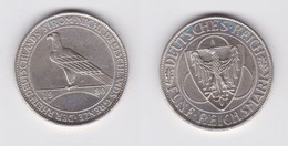 5 Mark Silber Münze Weimarer Republik Rheinstrom 1930 A (135223) - 2, 3 & 5 Mark Plata