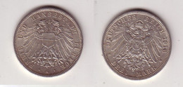 3 Mark Silber Münze Freie Und Hansestadt Lübeck 1913 (115750) - 2, 3 & 5 Mark Plata