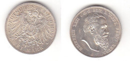 2 Mark Silbermünze Reuss ältere Linie Heinrich XXII Jäger 118 (118920) - 2, 3 & 5 Mark Argent