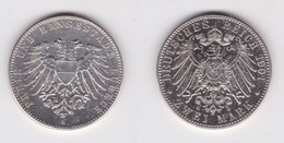 2 Mark Silbermünze Freie Und Hansestadt Lübeck 1901 Jäger 80 Stgl. (135378) - 2, 3 & 5 Mark Zilver