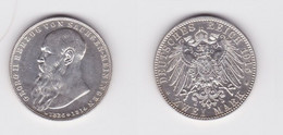 2 Mark Silber Münze Sachsen Meiningen Georg Auf Den Tod 1914 Stgl. (135216) - 2, 3 & 5 Mark Argent
