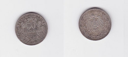 50 Pfennig Silber Münze Deutsches Reich 1900 J (134991) - 50 Pfennig