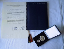 DDR Ernst Moritz Arndt Medaille 1969 Mit Etui Plus Urkunde (115742) - GDR