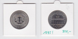 DDR Gedenk Münzen 5 Mark Brandenburger Tor 1985 (133668) - 5 Mark