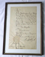 Bestallungsurkunde Mit Autograph Vom Fürst Zu Stolberg 1904 (116778) - Autographs