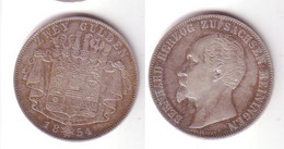 Doppelgulden Silber Münze Sachsen Meiningen 1854 (100731) - Taler Et Doppeltaler