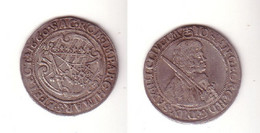 1/4 Taler Silber Münze Sachsen Johann Georg 1660 CR Ss - Taler En Doppeltaler