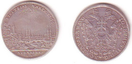 1 Taler Silber Münze Nürnberg Stadtansicht 1768 (MU0892) - Taler & Doppeltaler