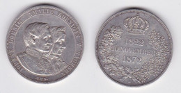 Doppeltaler Silber Münze Sachsen Goldene Hochzeit 1872 (141762) - Taler & Doppeltaler