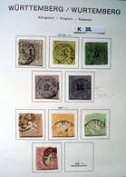 Schöne Hochwertige Briefmarkensammlung Württemberg 1851 Bis 1920 - Otros & Sin Clasificación