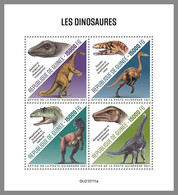 GUINEA REP. 2021 MNH Dinosaurs Dinosaurier Dinosaures M/S - OFFICIAL ISSUE - DHQ2114 - Vor- U. Frühgeschichte