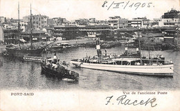 Egypt - PORT SAID, View Of Boats In The Harbour, Used 1905 - Port Said