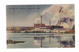 Panama City, Florida, USA, "Southern Kraft Paper Mill". Old Linen Postcard - Panamá City