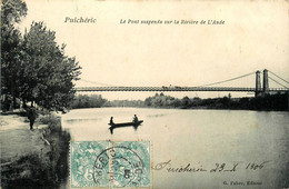 Puichéric * Le Pont Suspendu Sur La Rivière De L'aude * Passerelle - Other & Unclassified