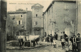 Nébias * La Place Et Le Château * Villageois - Sonstige & Ohne Zuordnung